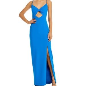 Aqua Womens Knot Front Cut-Out Evening Dres Size 6